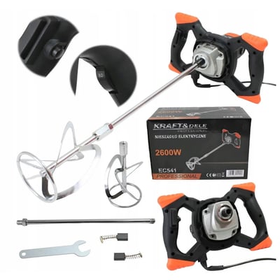 Mixer electric pentru vopsele / adezivi / mortare, Kraft&Dele KD541, 2600 W, 800 RPM, 1 paleta de amestec inclusa