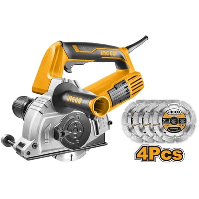 Masina de frezat caneluri taiat beton, Ingco WLC15008, 1500 W, 9000RPM, diametru disc 125mm 