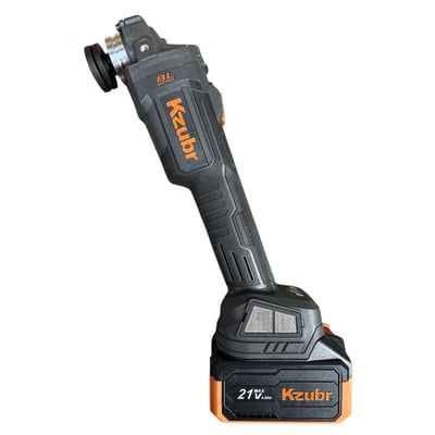 Polizor unghiular / Flex cu acumulator KZUBR KBLEAG-21V-125, 21 V, 4 Ah, valiza transport, 2 baterii incluse, 125 MM, afisaj led, viteza variabila, Brushless