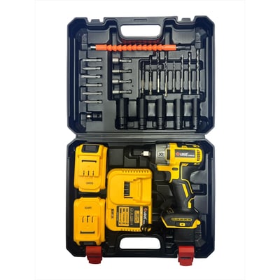 Masina de insurubat cu impact cu acumulator si incarcator, Li-Ion, 48 V, 4 Ah, patrat 1/2 inch, 350 Nm, accesorii incluse