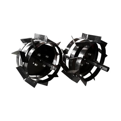 Set 2 Roti Metalice Motosapa, Motocultor 4.00 - 8, 400mm, cu manicoti