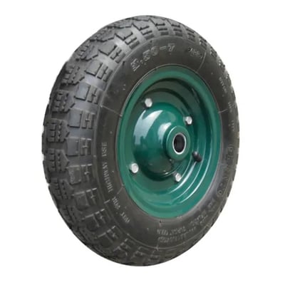 Roata roaba cu camera 3.50-7, ax subtire 20 mm, janta metalica