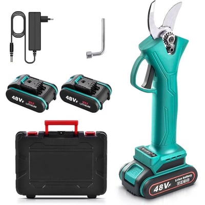 Foarfeca electrica de gradina, pentru taiat crengi pomi, SDK, 48 V, cu 2 acumulatori Li-ion 4Ah