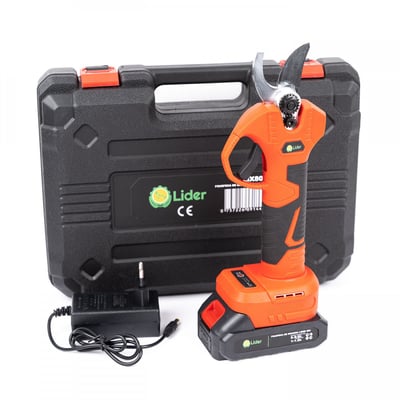 Foarfeca electrica de gradina, pentru taiat crengi pomi, Lider MX808, cu 2 acumulatori Li-ion, 36 V, 6000 mAh