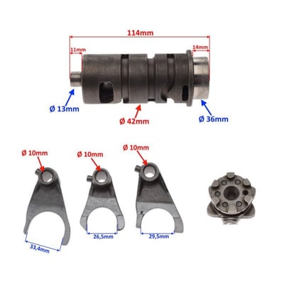 Ansamblu selector cutie viteze semiautomată ATV Bashan BS250S-5