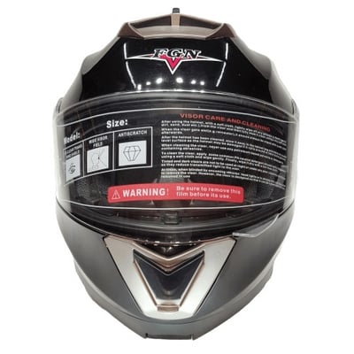 Casca moto flip up cu ochelari de soare, Negru Lucios, marimea XL (61-62)