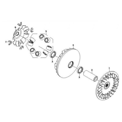 Role variator ATV CF Moto 500cc (30 x 18.5mm) 25 de grame/rola