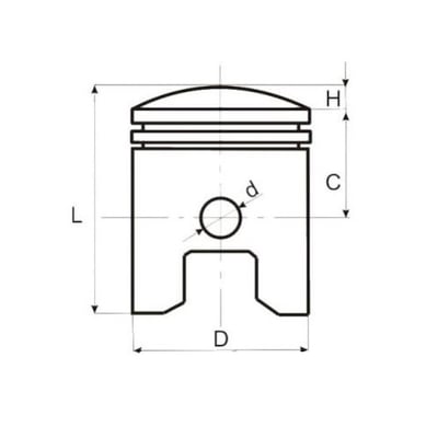 Kit piston ATV Bahan 250cc (69 mm)