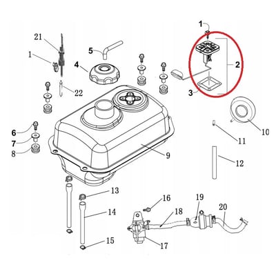 Litometru benzina ATV Linhai 300cc