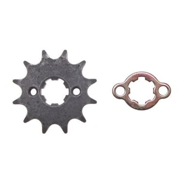 Pinion transmisie fata ATV, Motociclete, pas lant 428, 12 dinti, Interior 14/17mm (siguranta pinion inclusa)