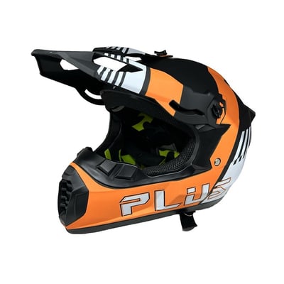 Casca cross Atv, Enduro FGN PLUS, culoare negru/portacaliu, marimea L (59-60)