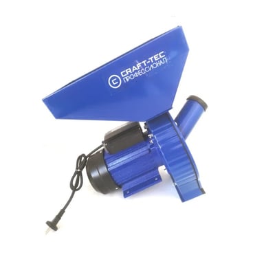 Moara electrica pentru cereale si stiuleti, cuva mare Craft-Tec, 3800 W, 3000 rpm, 300 kg/h