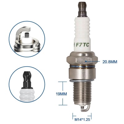 Bujie generator, motopompa, motocultor, pentru motoarele in 4 timpi, F7TC