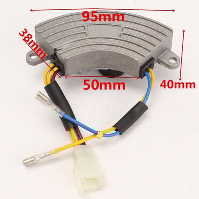 AVR generator 2KW (250V 220F) - carcasa aluminiu, 2 Fire + mufa 4 pini