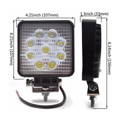 Proiector Led Patrat 27W 10V/24V