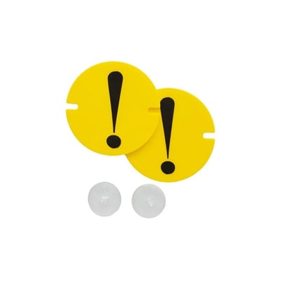 Set 2x semn incepator cu ventuze, reflectorizant,diametru 8.4 cm