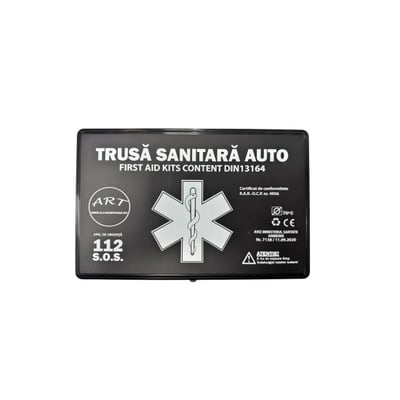 Trusa medicala auto de prim ajutor, omologata r.a.r.