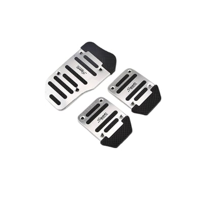 Set ornament pedale pentru autoturisme cu transmisie manuala, gri-negru, sport
