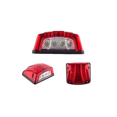 Set 2 lampi pentru numar inmatriculare, LED NEON, 12-24V, alb-rosu