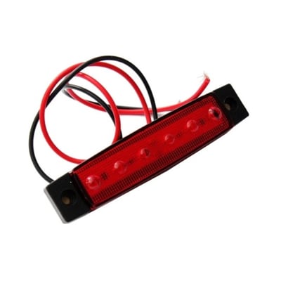 Lampa laterala gabarit, 6 LED-uri, 12v, lumina rosie