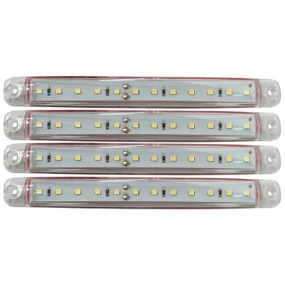 Lampa Gabarit cu 12 LED-uri 12/24V Set 4buc, lumina alba