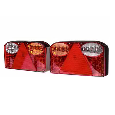 Set 2 lampi stop remorca led cu 5 functii, 12-24 V, TCT-2091