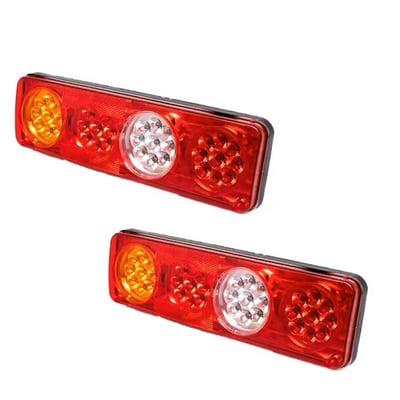 Set 2 lampi spate camion cu LED, 5 functii, remorca, trailer, 12-24 V, 300x90 mm