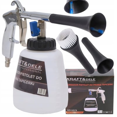 Pistol pneumatic tornador spalat curatat tapiterii interior auto, Kraft&Dele KD10379