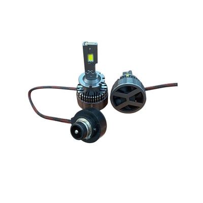 Set 2 becuri Led D2S, 180W, 23000 lm, 6000K, IP68, ventilator racire, canbus