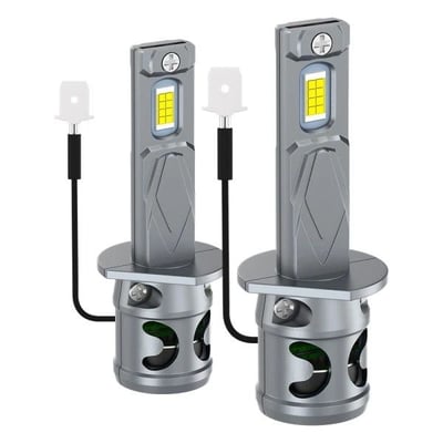Set 2 Becuri Auto Led H1, 180W, Plug&Play, ventilator , 24000lm, 6000K, Ip68, 12v
