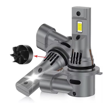 Set 2 becuri auto, LED H11 cu ventilator racire, 180W, PLUG & PLAY,6000K, 20000lm, 12V, IP68, lumina alba