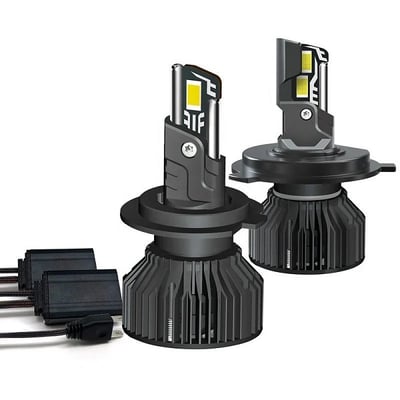 Set 2 Becuri Auto, Led H7 cu ventilator, 180w, 23000lm, IP68, 6000k, 9-36V, canbus, premium