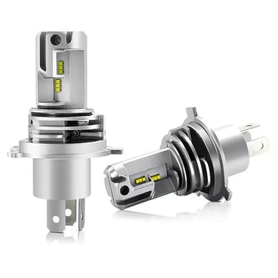 Set 2 Becuri Auto, Led H4, 55w, Plug & Play, 6500k, 12V, Zes Chip, Alb