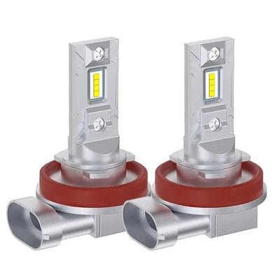 Set 2 Becuri Led Auto, H11, 120W, Lumina Alb-Rece, 15.000 Lumeni, 6000K