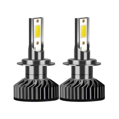 Set 2 Becuri Led Auto H7, cu ventilator, Canbus, 100W, Lumina Alb-Rece, 12.000lm, 9-32V
