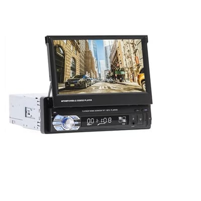 MP5 Player Auto cu Display Retractabil, 1DIN, Radio FM, Ecran 7'', Telecomanda, Bluetooth, USB, AUX, 60Wx4