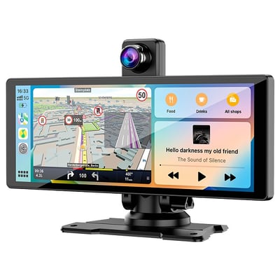 Sistem Navigatie Auto 9 inch, Apple Carplay & Android, Bluetooth, camera video 1440p + camera marsarier 1080p, WIFI, ecran IPS HD Full-Touch, Aux