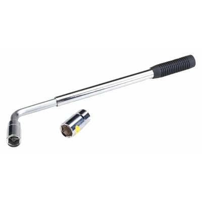 Cheie telescopica tip L pentru roti, 2 tubulare 17x19 mm / 21x23 mm