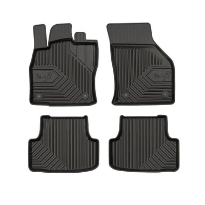 Set 4 covorase auto din cauciuc FROGUM pentru Volkswagen T-ROC an fabricatie 2017-PREZENT, cauciuc TPE, negru