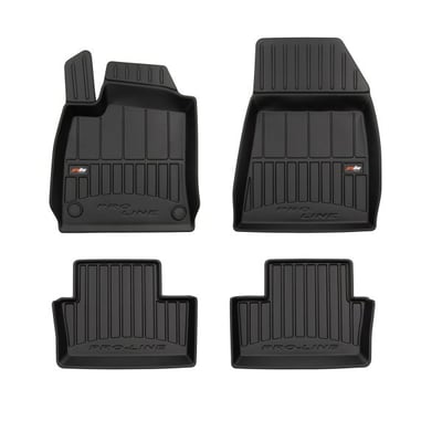 Set 4 covorase auto din cauciuc FROGUM premium, PROLINE 3D, pentru Renault Clio V, an fabricatie 06.2019-, cauciuc TPE, negru