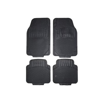 Set 4 Covorase Auto, Universale, din cauciuc rezistent, negru