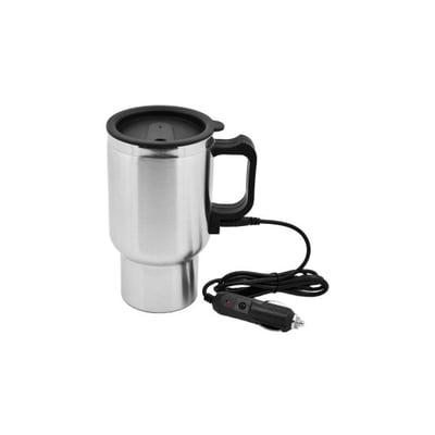 Cana electrica pentru incalzire bauturi, auto priza 12V, otel inoxidabil, capacitate 400ml