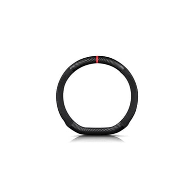 Husa volan sport tesit, imitatie piele si carbon, marime M