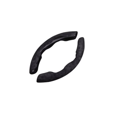 Set 2 ornamente volan, finisaj alcantara negru, dimensiune universala