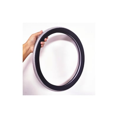 Husa Volan, Imitatie Piele Si Cristale Albe, Marime M, 37-39cm