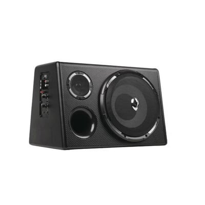 Subwoofer auto 10" cu amplificator, 200W max, 86DB, 37, 5 x 30 x 37 cm