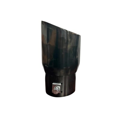 Ornament toba auto, iesire 76mm, intrare 63mm, culoare negru