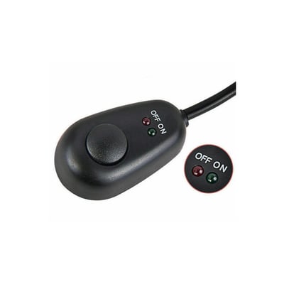 Intrerupator auto buton ON-OFF, universal cu fir 20cm, indicator led verde-rosu