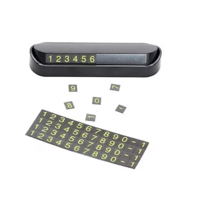 Suport Numar Telefon Bord, Parcare Temporara, Negru