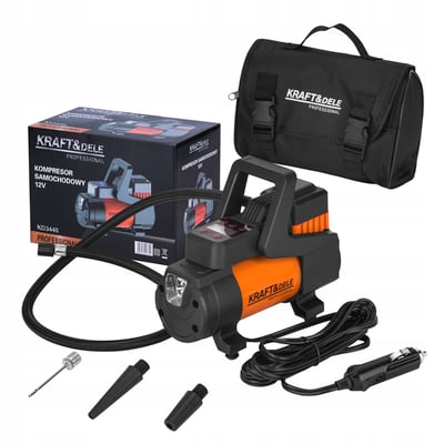 Compresor aer, auto, Kraft&Dele KD3440, 200 PSI, 45 L/min, 12 V, 168 W, lanterna, buton On/Off, manometru digital